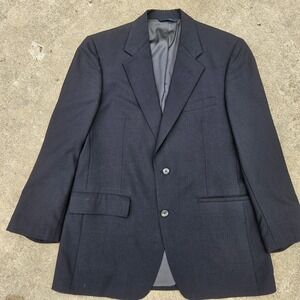 Black Brooks Brothers 346 Sport Coat Mens 40 Black Wool Blazer Lined Button USA